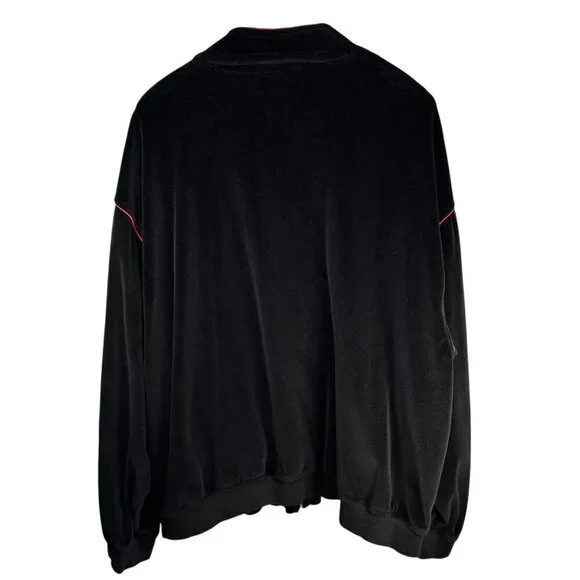 Nike Shaq Shaquille O’Neil Velour Track Jacket Size XL Dunk Black Red NBA Sports - Picture 2 of 7